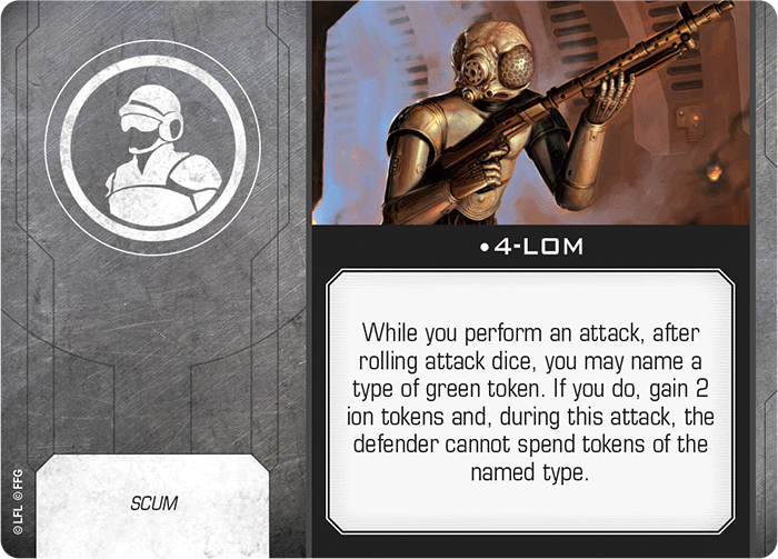 X-Wing Miniatures 4-LOM Crew Upgrades