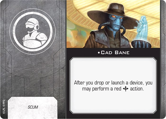 X-Wing Miniatures Cad Bane Crew Upgrades