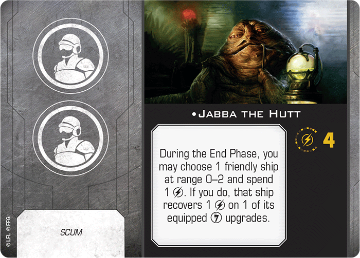 X-Wing Miniatures Jabba the Hutt Crew Upgrades