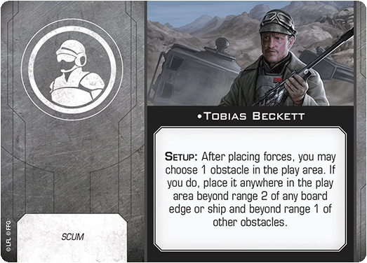 X-Wing Miniatures Tobias Beckett Crew Upgrades