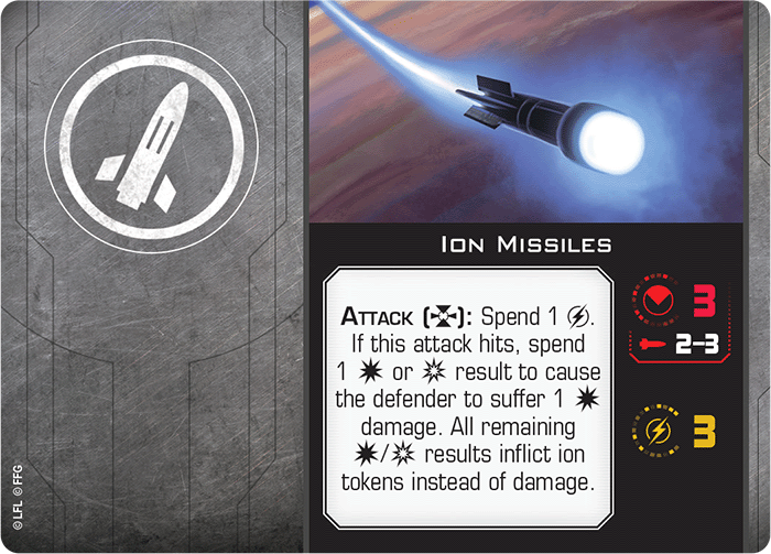 X-Wing Miniatures Ion Missiles Missile Upgrades –