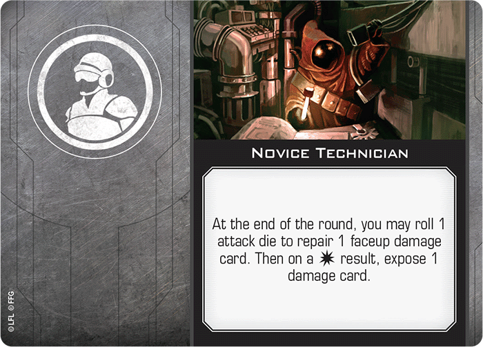 X-Wing Miniatures Novice Technician Crew Upgrades