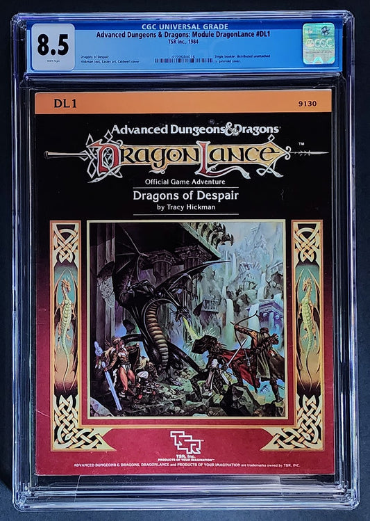 CGC 8.5 AD&D Dragonlance Dragons of Despair DL1 Module (1ST PRINT)