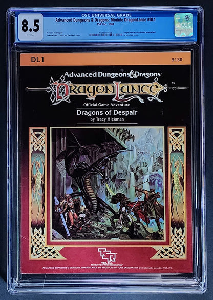 CGC 8.5 AD&D Dragonlance Dragons of Despair DL1 Module (1ST PRINT)