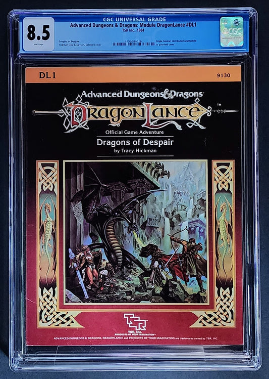 CGC 8.5 AD&D Dragonlance Dragons of Despair DL1 Module (1ST PRINT)