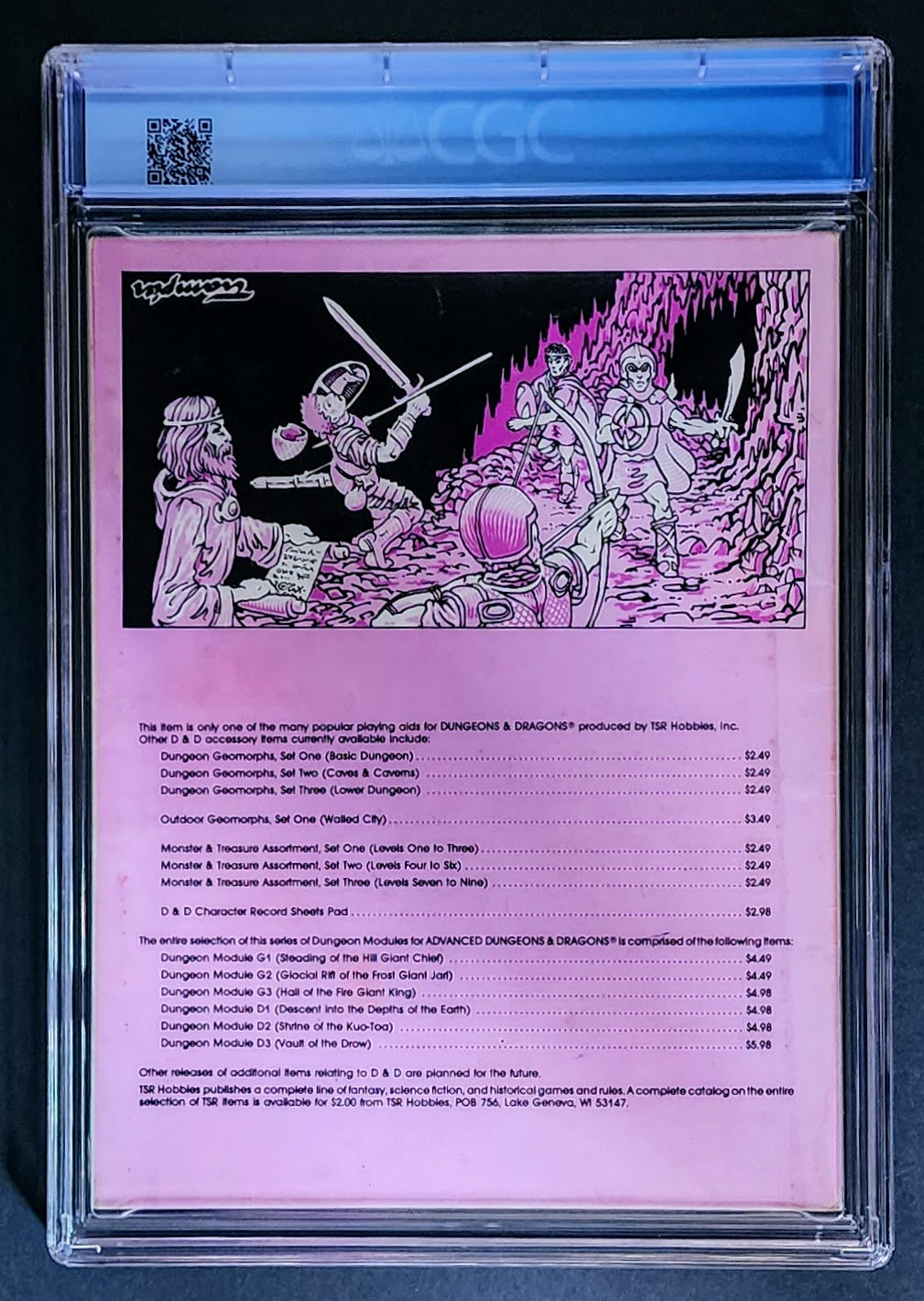 CGC 4.5 Advanced Dungeons & Dragons Vault of the Drow D3 Module (FIRST ...