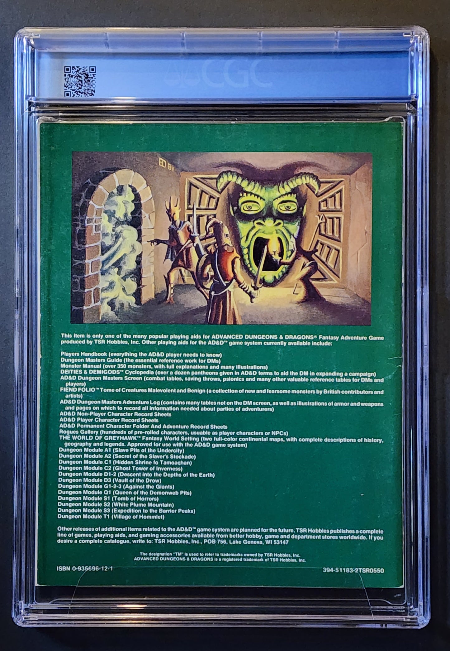 CGC 8.0 Advanced Dungeons & Dragons Tomb of Horrors S1 Module (Sixth Printing)