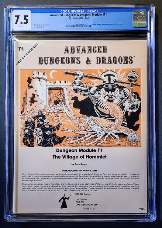 CGC 7.5 Advanced Dungeons & Dragons Village of Hommlet T1 Module (FIRST Print)