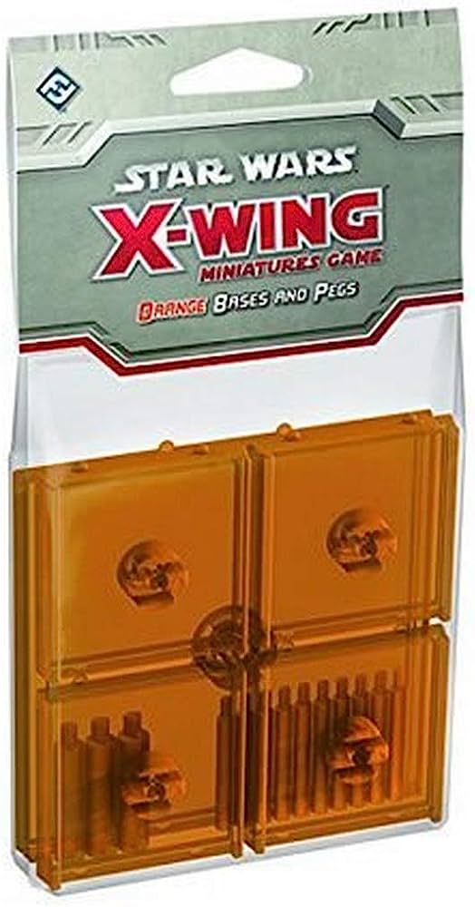 X-Wing Miniatures Orange Bases and Pegs-New in Packaging