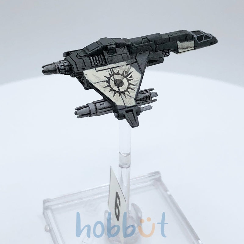 Kihraxz Fighter (Alternate Gray from Guns for Hire)-Missing Front Left Gun-See Photos