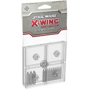 X-Wing Miniatures Clear Bases and Pegs-New in Packaging