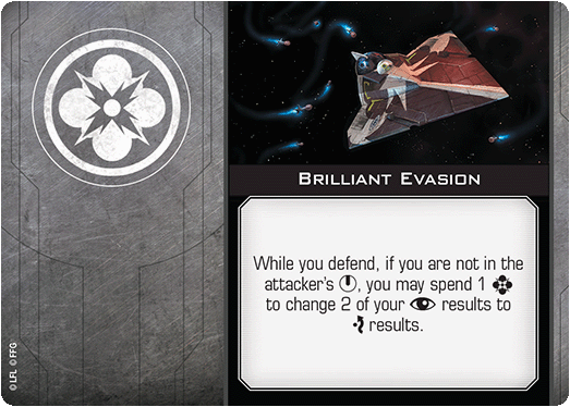 X-Wing Miniatures Brilliant Evasion Force Power Upgrades