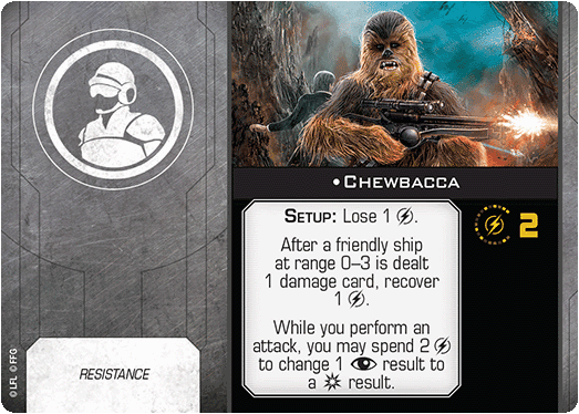 X-Wing Miniatures Chewbacca (Resistance) Crew Upgrades