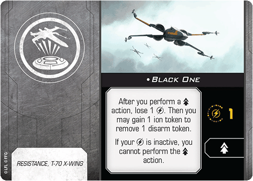 X-Wing Miniatures Black One Title Upgrades