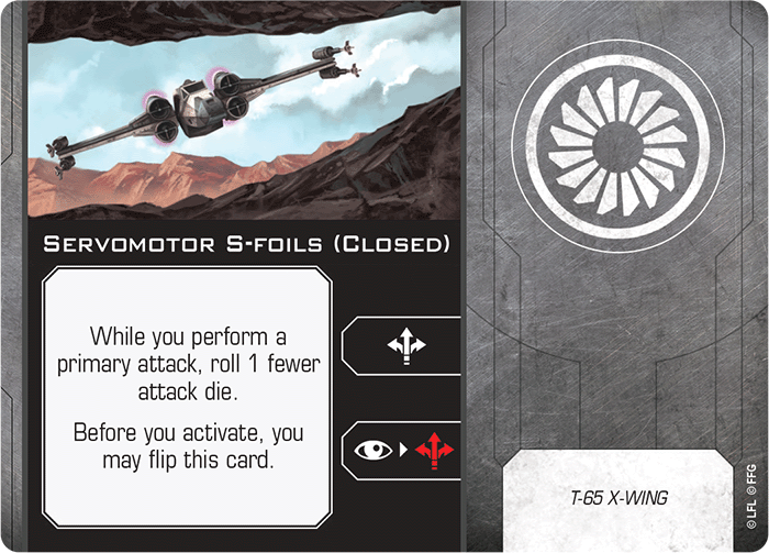 X-Wing Miniatures Servomotor S-foils Configuration Upgrades