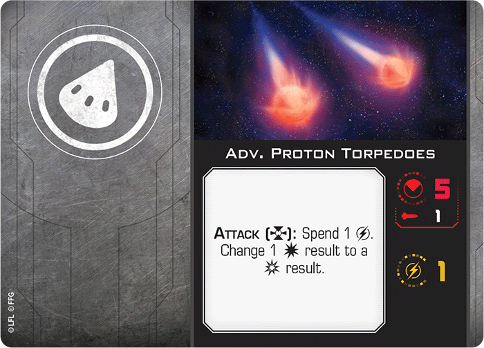 X-Wing Miniatures Adv. Proton Torpedoes Torpedo Upgrades