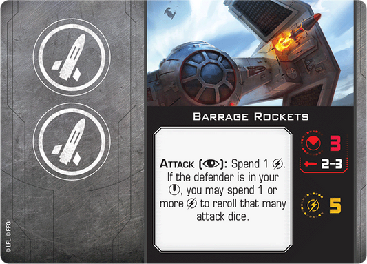 X-Wing Miniatures Barrage Rockets Missile Upgrades