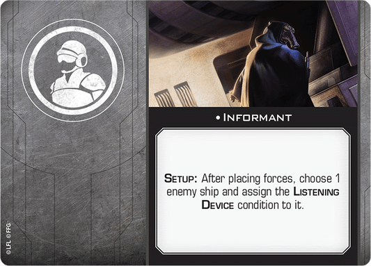 X-Wing Miniatures Informant (with Listening Device Condition) Crew Upgrades
