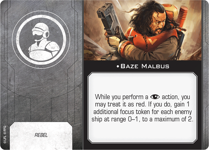 X-Wing Miniatures Baze Malbus Crew Upgrades