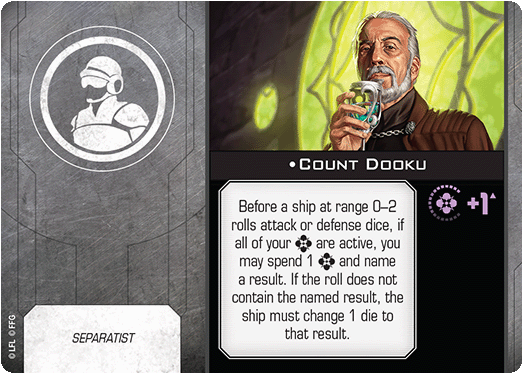 X-Wing Miniatures Count Dooku Crew Upgrades