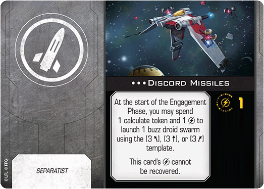 X-Wing Miniatures Discord Missiles Missile Upgrades