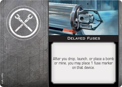 X-Wing Miniatures Delayed Fuses Modification Upgrades